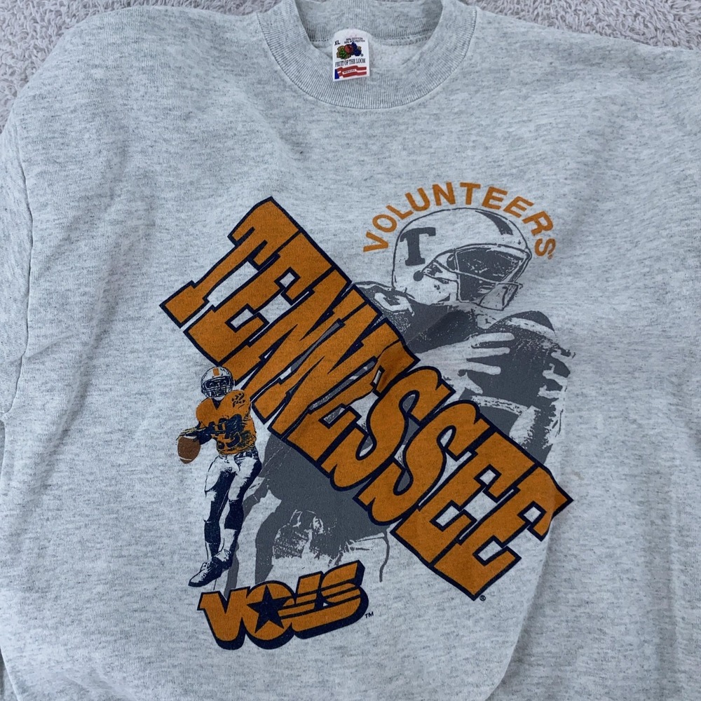 Vintage Tennessee Volunteers‎ Sweatshirt Mens L NCAA Football Fruit of the Loom